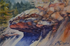 OUTCROPPING - 22 X 29 - WATERCOLOR - $300