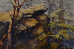 ROCKS AND BOULDER - 18 X 22 - WATERCOLOR - #300