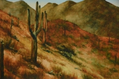 SAGUARO - 22 X 29 - WATERCOLOR - $300