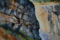 SHEER CLIFFS - 22 X 29 - WATERCOLOR - $300