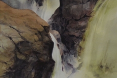 TUMBLING WATER - 29 X 22 - WATERCOLOR - $400