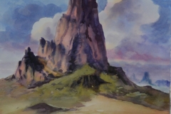 WESTERN MOUNTAIN - 18 X 22 - WATERCOLOR - $200