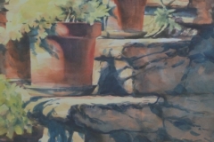 FLOWER POTS # 2 - 29 X 22 - WATERCOLOR - $450