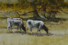 GRAZING # 1 - 22 X 29 - WATERCOLOR - $400