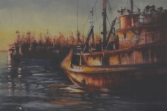 HARBOR GLOW - 11 X 15 - WATERCOLOR - $300