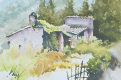 VILLA SKETCH - 18 X 22 - WATERCOLOR - $300